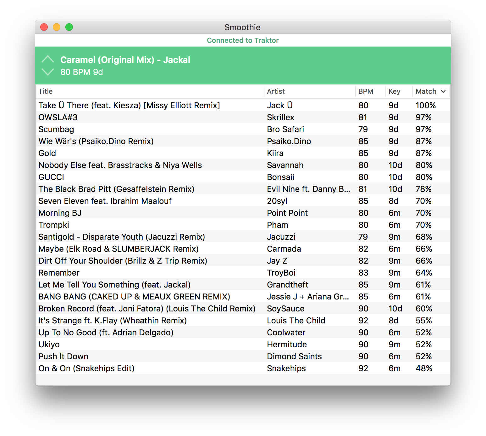 Smoothie demo screenshot